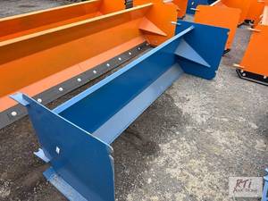lot 1266 image: 8-foot snow pusher for skid loader...
