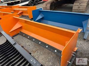 lot 1275 image: 8-foot snow pusher for skid loader ...