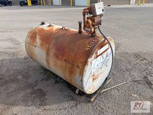 lot 1353 image: Above ground fuel tank with pump...