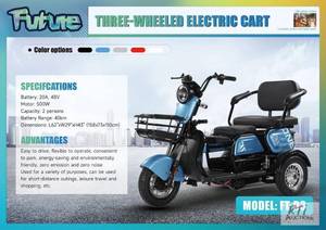 lot 82 image: Future 3 wheeled 2 seat electric ca...