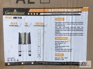 lot 176 image: LandHonor 15.4ft telescopic ladder....