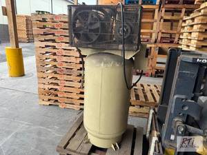 lot 37 image: Ingersoll Rand 80 gallon two stage ...