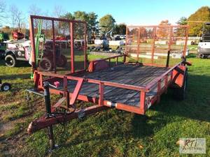 lot 57 image: Kaufman 12ft single axle utility tr...
