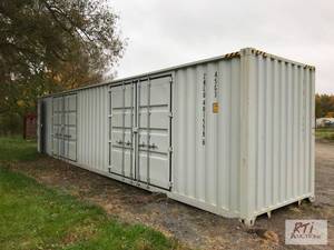 lot 62 image: 40ft shipping container with double...
