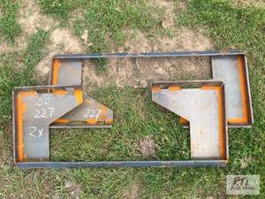lot 99 image: 2X Open skid loader mounting plates...