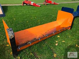 lot 124 image: 8ft snow pusher for skid loader wit...