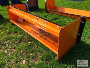 lot 125 image: 8ft snow pusher for skid loader wit...