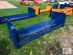 lot 128 image: 8ft snow pusher for skid loader. M...