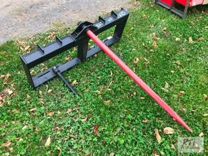 lot 164 image: Skid loader mounted 3 prong bale sp...