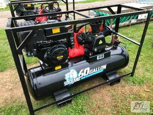lot 225 image: 40 gallon horizontal air compressor...