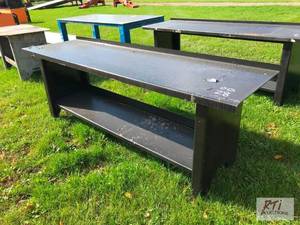 lot 258 image: 90in light duty painted steel work ...