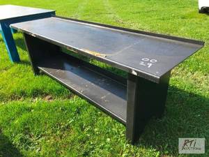 lot 259 image: 90in light duty painted steel work ...