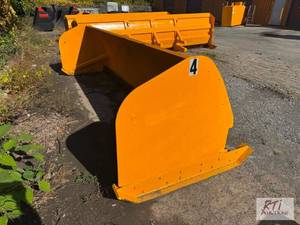 lot 448 image: 16ft bucket mount snow pusher. Bolt...