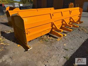 16ft bucket mount snow pusher. Bolt...