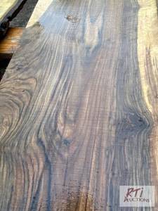 lot 540 image: 3X Live Edge Walnut Slabs. 112IN ...
