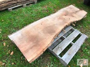 lot 541 image: 3X Approximately 7.5ft walnut slabs...