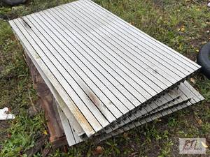 lot 687 image: Pallet of grating, approx 59in x 35...