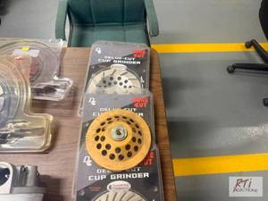 lot 711 image: 4 New Delux-cut 7IN Cup grinders. T...