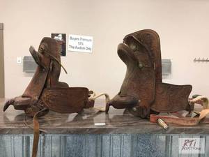 lot 715 image: (2) Western Saddles. Item is locate...