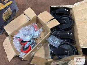 lot 785 image: (2) Sets of 4 caster wheels. (Lot 2...