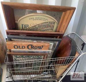 lot 800 image: Lot of vintage alcohol sign antique...
