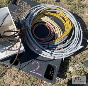 lot 801 image: Lot of tools, wires, and hoses. Ite...