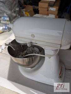 lot 808 image: KitchenAid mixer and attachments. W...